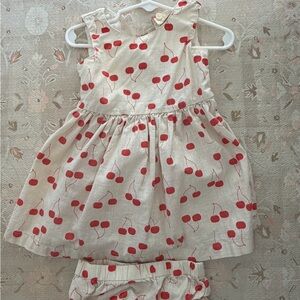 Hanna Andersson Dress with Red Cherry Print